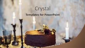  Presentation with christmas chocolate - Presentation theme featuring christmas-table-with-chocolate-cake background and a soft green colored foreground