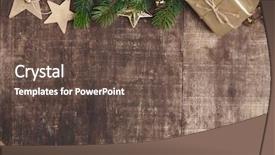  Presentation with wood rustic - Colorful PPT theme enhanced with christmas theme background in vintage backdrop and a tawny brown colored foreground