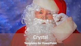  Presentation with santa claus and reindeers - Presentation theme with christmas theme santa claus snowy background and a coral colored foreground