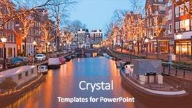  Presentation with amsterdam - Cool new presentation theme with christmas time in amsterdam backdrop and a red colored foreground