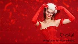  Presentation with candy canes - Slide deck having christmas-time-pretty-fair-haired background and a crimson colored foreground