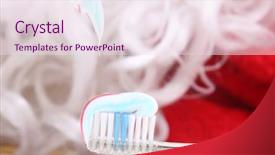  Presentation with santa - PPT theme featuring christmas tooth brushing and oral background and a sky blue colored foreground