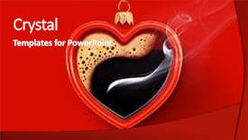  Presentation with fragrant - Cool new PPT theme with christmas toy is made backdrop and a crimson colored foreground