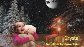  Presentation with hand cute dolls and toy - Amazing theme having christmas toys - cute small girl with toy backdrop and a tawny brown colored foreground