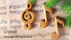  Presentation with treble clef - Beautiful PPT theme featuring christmas treble clef and music backdrop and a lemonade colored foreground