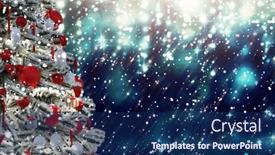  Presentation with luminous - Slide deck consisting of christmas-tree-against-a-glittery background and a navy blue colored foreground