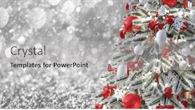  Presentation with luminous - Colorful slides enhanced with christmas-tree-against-a-glittery backdrop and a light gray colored foreground