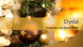  Presentation with fire red - Colorful theme enhanced with christmas tree and fire backdrop and a gold colored foreground