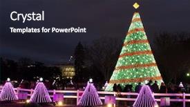  Presentation with white house - Colorful slide deck enhanced with christmas tree and white house backdrop and a wine colored foreground