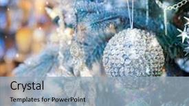  Presentation with christmas tree - Cool new presentation with christmas tree background and christmas backdrop and a light blue colored foreground