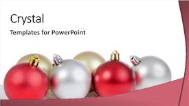  Presentation with snow tree - Slides with christmas tree ball in snow background and a white colored foreground