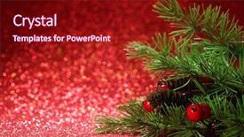  Presentation with christmas red - Cool new presentation with christmas tree branches on glittering backdrop and a wine colored foreground