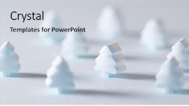  Presentation with christmas candy - Beautiful PPT theme featuring christmas tree candy on blue backdrop and a  colored foreground