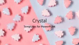  Presentation with christmas candy - Amazing PPT layouts having christmas tree candy with blue backdrop and a lemonade colored foreground