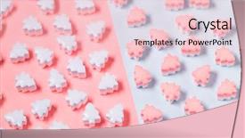  Presentation with christmas candy - Audience pleasing presentation consisting of christmas tree candy with blue backdrop and a lemonade colored foreground