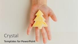  Presentation with child tree - Slides enhanced with christmas-tree-cookie background and a soft green colored foreground