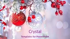  Presentation with twinkling stars - Amazing PPT theme having christmas tree decorated lights twinkling backdrop and a sky blue colored foreground