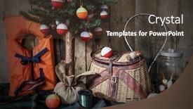  Presentation with christmas tree - Amazing presentation design having christmas-tree-hung-with-brightly backdrop and a tawny brown colored foreground