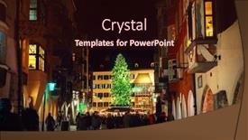  Presentation with christmas tree - Audience pleasing PPT layouts consisting of christmas-tree-in-innsbruck-austria backdrop and a wine colored foreground