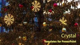  Presentation with christmas tree - Slide deck consisting of christmas-tree-in-prague-czech background and a wine colored foreground