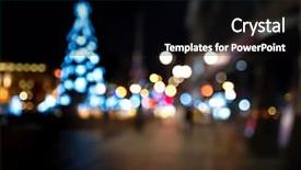  Presentation with christmas tree - Slides with christmas tree in the city background and a black colored foreground