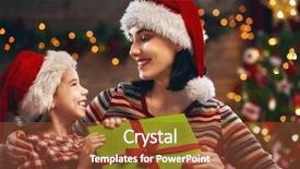  Presentation with family tree - PPT theme consisting of christmas tree indoors loving family background and a tawny brown colored foreground