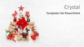  Presentation with christmas tree - Cool new presentation design with christmas tree made from christmas gifts and decorations on white background creative winter holiday concept flat lay backdrop and a white colored foreground