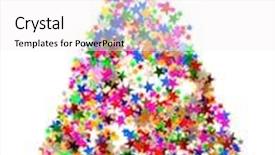  Presentation with confetti - Audience pleasing presentation consisting of christmas tree made from star backdrop and a white colored foreground