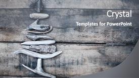  Presentation with christmas tree - Presentation having christmas tree made of driftwood background and a gray colored foreground
