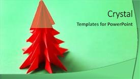  Presentation with green watercolor paper texture - Cool new presentation with christmas tree made of paper backdrop and a seafoam green colored foreground