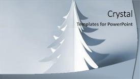  Presentation with animated christmas tree - Presentation with christmas tree made of paper background and a light blue colored foreground