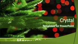  Presentation with christmas tree - Amazing slides having christmas tree on blurred sparkling backdrop and a  colored foreground