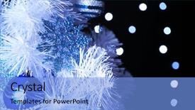  Presentation with white christmas - Colorful presentation design enhanced with christmas tree on bokeh background backdrop and a  colored foreground