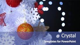  Presentation with white birch tree - Amazing slide deck having christmas tree on bokeh background backdrop and a  colored foreground