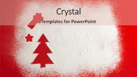  Presentation with white christmas - Presentation consisting of christmas tree on flour background background and a coral colored foreground