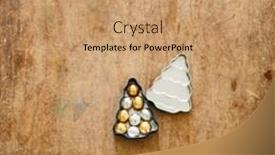  Presentation with wood board - Theme having christmas tree on wood board background and a coral colored foreground