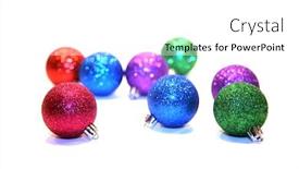  Presentation with new season - PPT layouts enhanced with christmas-tree-ornaments-isolated background and a white colored foreground