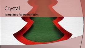  Presentation with paper cutting - Audience pleasing PPT theme consisting of christmas tree paper cutting design papercraft card white red and green color backdrop and a red colored foreground