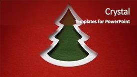  Presentation with paper cutting - Beautiful slides featuring christmas tree paper cutting design papercraft card white red and green color backdrop and a crimson colored foreground