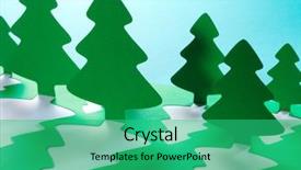  Presentation with paper cutting - Amazing slides having christmas tree paper cutting design backdrop and a ocean colored foreground