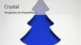  Presentation with paper cutting - Slides consisting of christmas tree paper cutting design card background and a light gray colored foreground