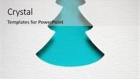  Presentation with paper cutting - Presentation theme having christmas tree paper cutting design card background and a light gray colored foreground