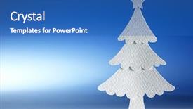  Presentation with paper cutting - Amazing presentation theme having christmas tree paper cutting design backdrop and a teal colored foreground