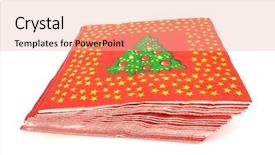 Presentation with napkins - PPT layouts featuring christmas tree paper napkins background and a lemonade colored foreground