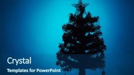  Presentation with tree silhouette - Amazing theme having christmas tree silhouette on blue backdrop and a ocean colored foreground