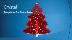  Presentation with christmas candy - Beautiful slides featuring christmas tree sweet candy blue background backdrop and a ocean colored foreground