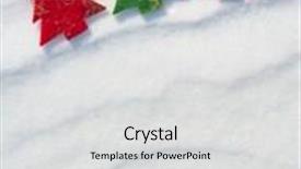  Presentation with snow tree - Colorful slide set enhanced with christmas tree toys at snow backdrop and a light gray colored foreground