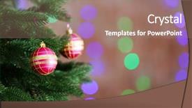  Presentation with classy - Audience pleasing presentation theme consisting of christmas tree with decor backdrop and a coral colored foreground