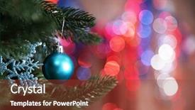  Presentation with classy - Audience pleasing slides consisting of christmas tree with decor backdrop and a tawny brown colored foreground