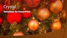  Presentation with gold bokeh - Presentation featuring christmas-tree-with-gold-bauble background and a tawny brown colored foreground